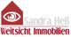 Rotes Haus-Logo mit Auge, Text: "Sandra Heß Weitsicht Immobilien".