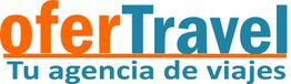 Logo de oferTravel en naranja y azul con el texto "Tu agencia de viajes" debajo.