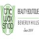 Logo of "The Wax Shop" beauty boutique in Beverly Hills, established in 2004.