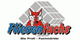 Logo von "Fliesenfuchs" mit einem roten Fuchs und grauen Fliesen im Hintergrund.