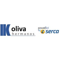 Logotipo de Oliva Hermanos junto a insignia "powered by SerCa".
