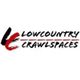 Logo of Lowcountry Crawlspaces with stylized text in black and red.