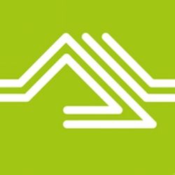 Abstract wit lijnontwerp op groene achtergrond.