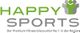 Logo von Happy Sports mit Slogan: "Der Premium Fitness-Discouter No.1 in der Region".