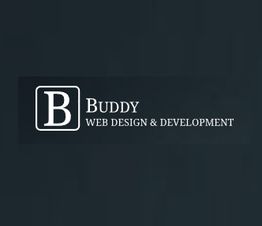 Logo: "Buddy Web Design & Development" with a large letter "B" on a dark background.