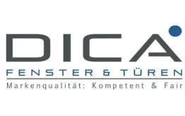 Logo von DICA Fenster & Türen mit dem Slogan: "Markenqualität: Kompetent & Fair".