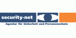 Logo von "security-net" mit Slogan "Agentur für Sicherheit und Personenschutz".