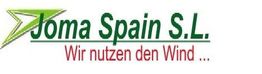 Logo von Joma Spain S.L. mit dem Slogan: "Wir nutzen den Wind."