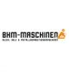 Logo von BHM-Maschinen für Blech-, Holz- und Metallbearbeitungsmaschinen, mit Zahnrad-Design.