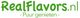 Logo met de tekst: "RealFlavors.nl - Puur genieten" in groene letters.