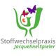 Logo mit Schmetterlingen über grünem Symbol. Text: Stoffwechselpraxis Jacqueline Spieler.