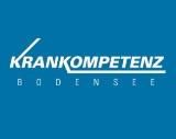 Logo mit Text "KRANKOMPETENZ BODENSEE" auf blauem Hintergrund.