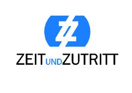 Logo mit blauem Symbol: „ZZ Zeit und Zutritt“.