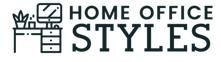 Logo with desk and computer icon, text: "HOME OFFICE STYLES".
