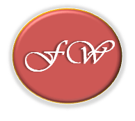 Rotes Emblem mit den stilisierten weißen Buchstaben "F" und "W" in der Mitte.