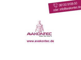 "Avakontec-Logo mit Kontaktinfo: www.avakontec.de, 06130 9108-50, info@avakontec.de."