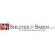 Logo of Shuster & Saben LLC, PIP & Personal Injury Lawyers with red and blue design.