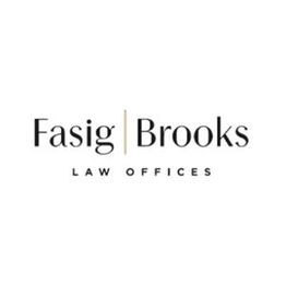 Fasig Brooks Law Offices logo with black text on white background.