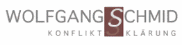 Textlogo: Wolfgang Schmid, Konfliktklärung.