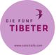 Lila Kreis mit Text "Die fünf Tibeter" und URL "www.sensitiefe.com".