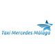Logo de "Taxi Mercedes Málaga" con estrella azul estilizada a la derecha.