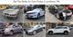 Collage of six different cars positioned on city streets in Levittown, PA.