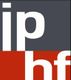 Logo mit den Buchstaben "ip" in Grau und Weiß sowie "hf" in Rot und Weiß.
