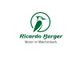 Logo mit grünem Vogel und Text: „Ricardo Berger, Meister im Malerhandwerk“.