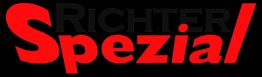 Schwarzer Hintergrund mit rotem Text "Spezial" und schwarzem Text "Richter".