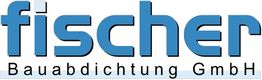 Logo der Fischer Bauabdichtung GmbH in blauer Schrift auf weißem Hintergrund.