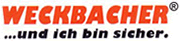 Logo mit Text: "WECKBACHER ...und ich bin sicher."