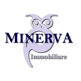 Logo di Minerva Immobiliare con un gufo stilizzato.
