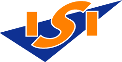 Logo avec les lettres "ISI" en orange sur une forme bleue.