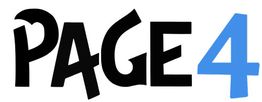 Text "Page 4" in stilisierter Schrift, wobei "Page" schwarz und die Zahl "4" blau ist.