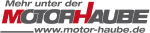 Textlogo: "Mehr unter der MOTORHAUBE" in Rot und Grau mit www.motor-haube.de darunter.