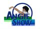 El texto dice "Angie Show" con una imagen de una mujer detrás extendiendo un brazo.