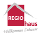 Logo von REGIOhaus mit einem roten Haus und dem Slogan "Willkommen Zuhause".