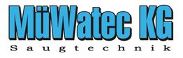 Logo mit blauem Text: "MüWatec KG" in Schwarz "Saugtechnik".