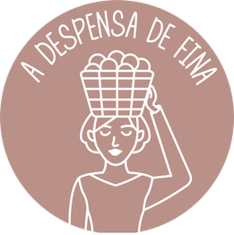Icono circular de mujer llevando una canasta; texto: "A Despensa de Fina".
