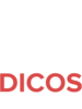 Logo con lettera "D" grande, scritta "DICOS" in rosso e slogan in nero sotto.
