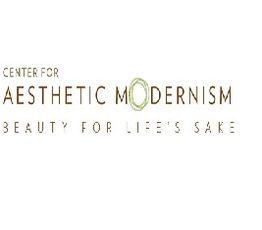 Logo reads: "Center for Aesthetic Modernism, Beauty for Life's Sake" with linked circles as 'O'.