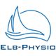 Logo von Elb-Physio mit stilisiertem Segelboot und geschwungener Linie in Blau.