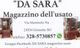 Volantino "DA SARA", negozio di usato a Grosotto, con telefono e gruppo Facebook indicati.