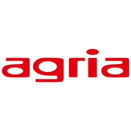 Das Bild zeigt das agria-Logo in roten Buchstaben auf weißem Hintergrund.