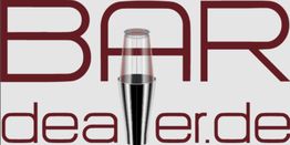 Logo "BARdealer.de" mit einem Cocktail-Shaker in der Mitte.