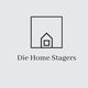 Logo mit Hausumriss in Quadrat, darunter Text: "Die Home Stagers", auf grauem Hintergrund.
