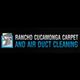 Rancho Cucamonga Carpet and Air Duct Cleaning logo with cleaning equipment image on the left.