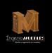Logo con letra "M" de madera y texto "Ingenio Mueble" y "Diseño e ingenio de tus muebles".