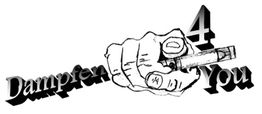 Logo mit einer Hand, die eine E-Zigarette hält, Text "Dampfen 4 You" daneben.