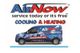 AirNow HVAC van, "Service today or it's free," for cooling and heating services.